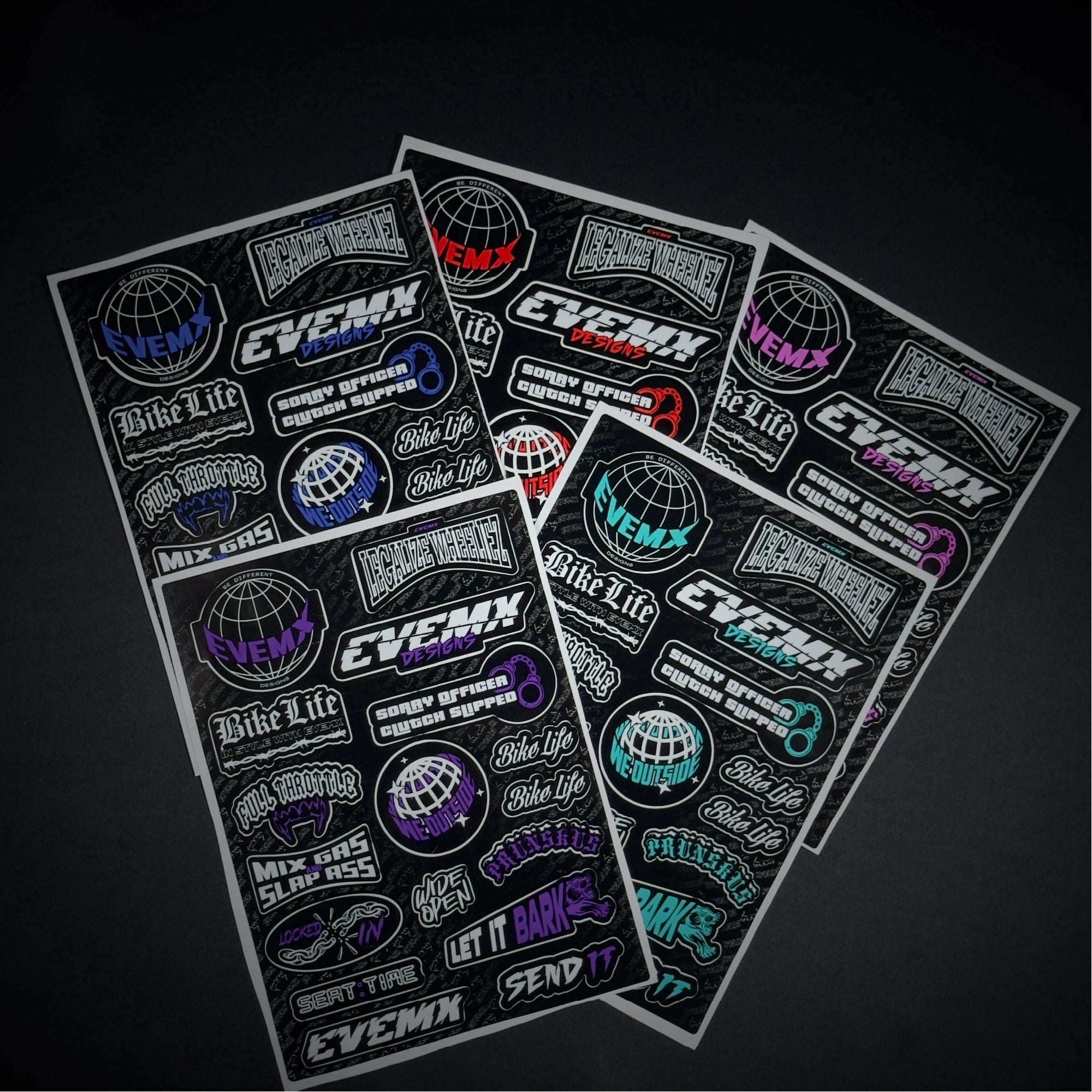 EVEMX Designs Sticker Pack ⚡🏍️