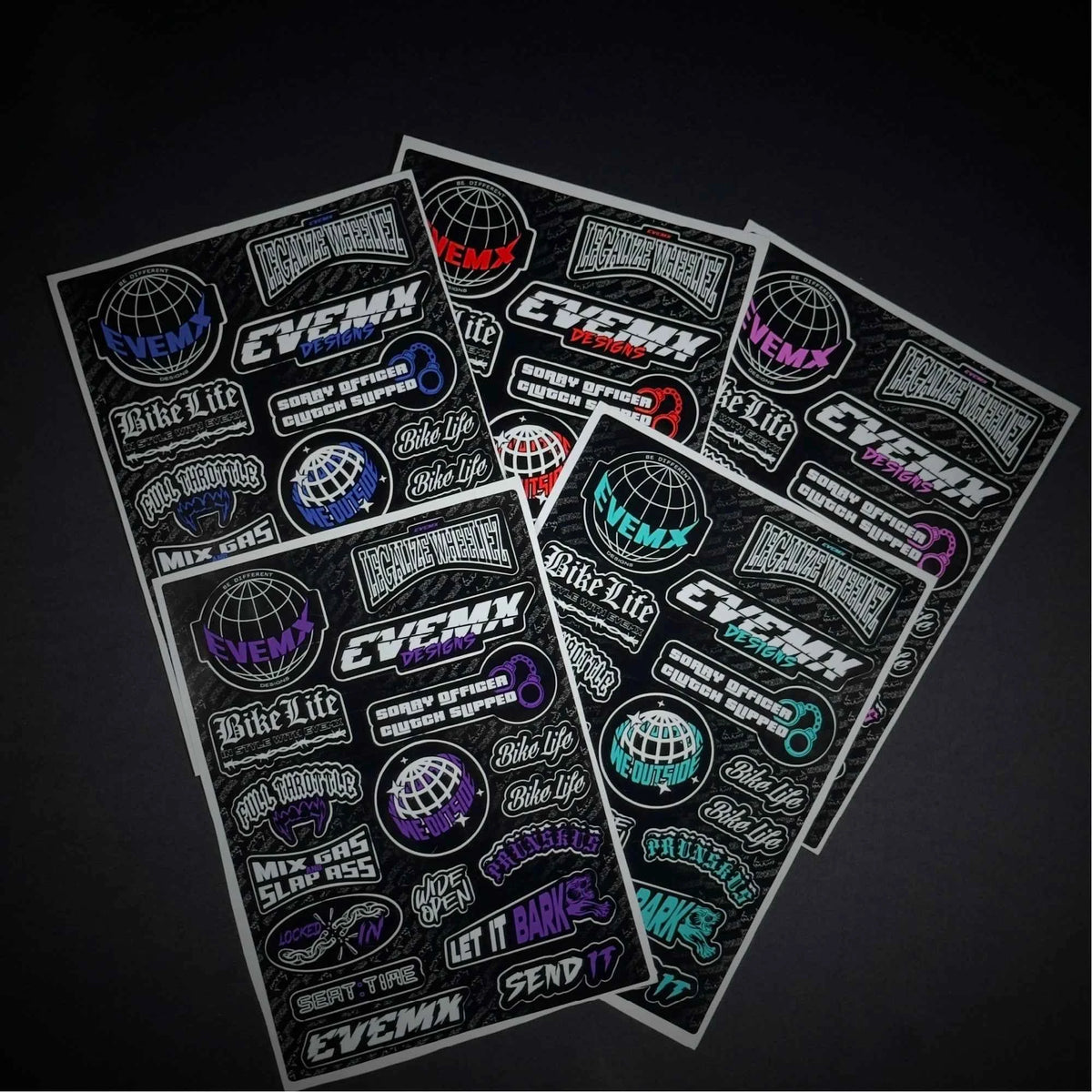 EVEMX Designs Sticker Pack ⚡🏍️