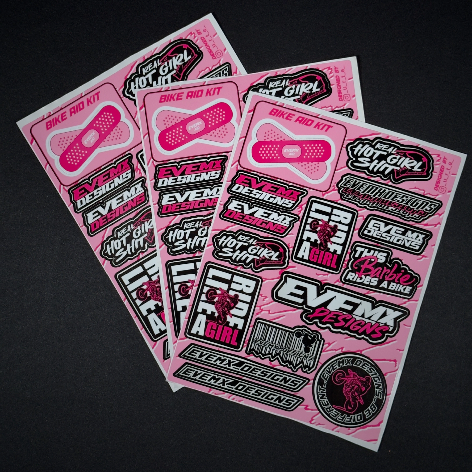 EVEMX Designs “Real Hot Girl Shit” Sticker Pack 🎀🏍️