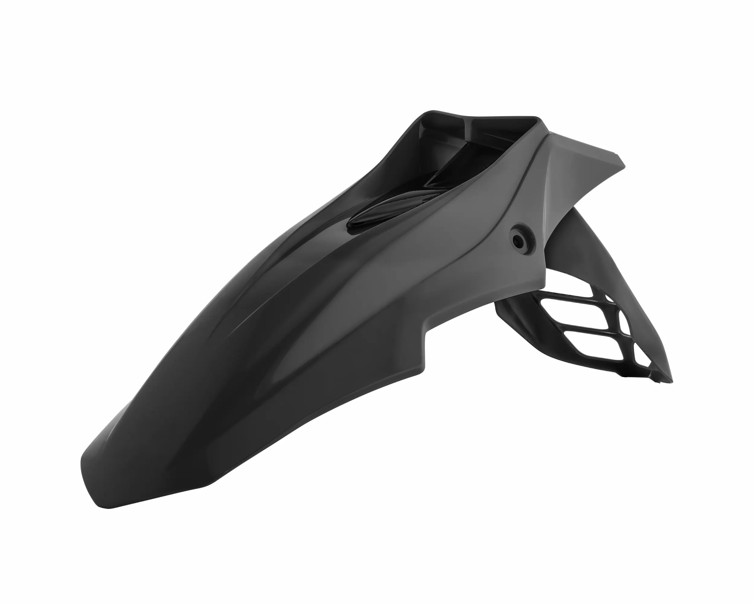 Universal two-piece supermoto front fender plastic