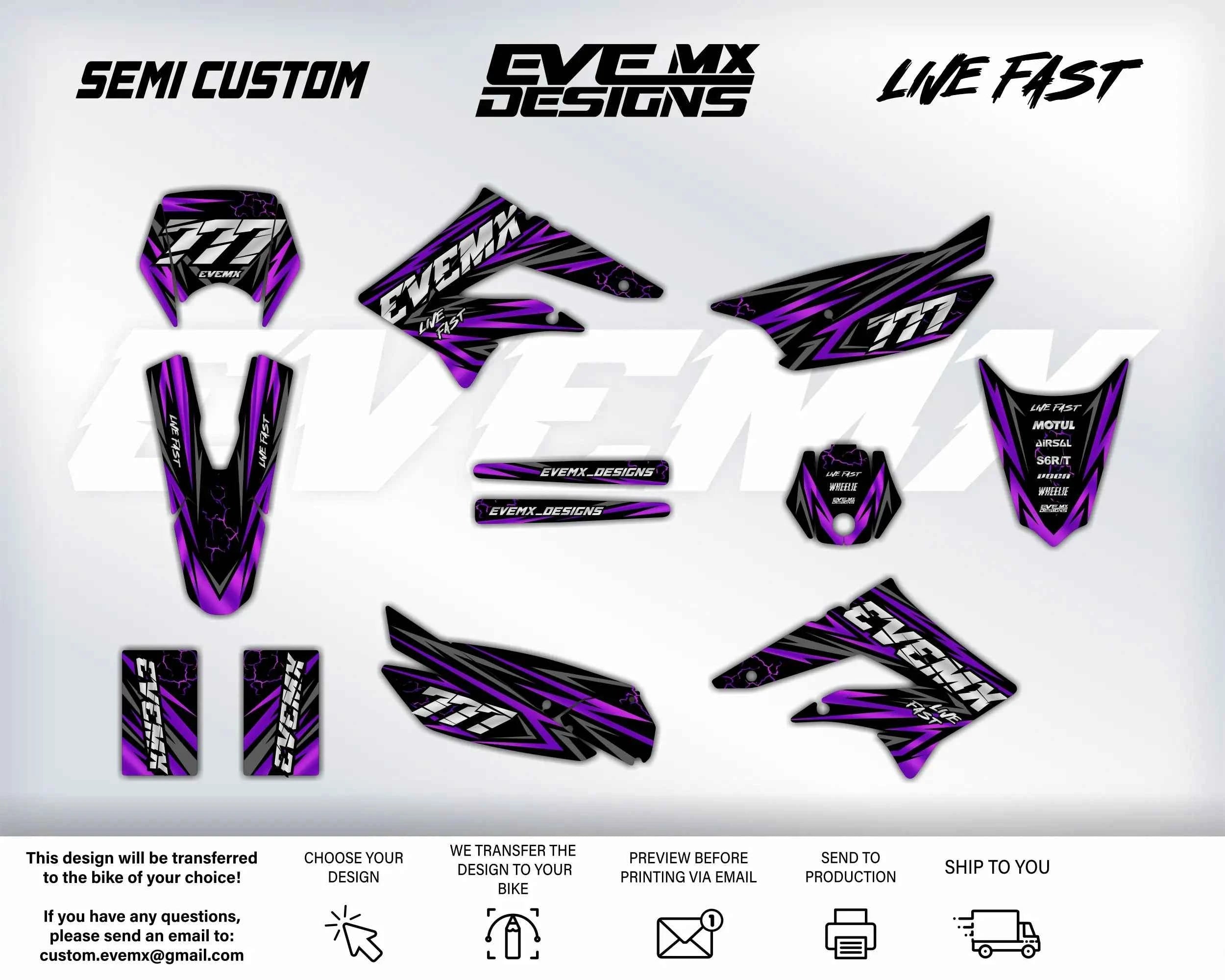 LIVE FAST - Graphics kit