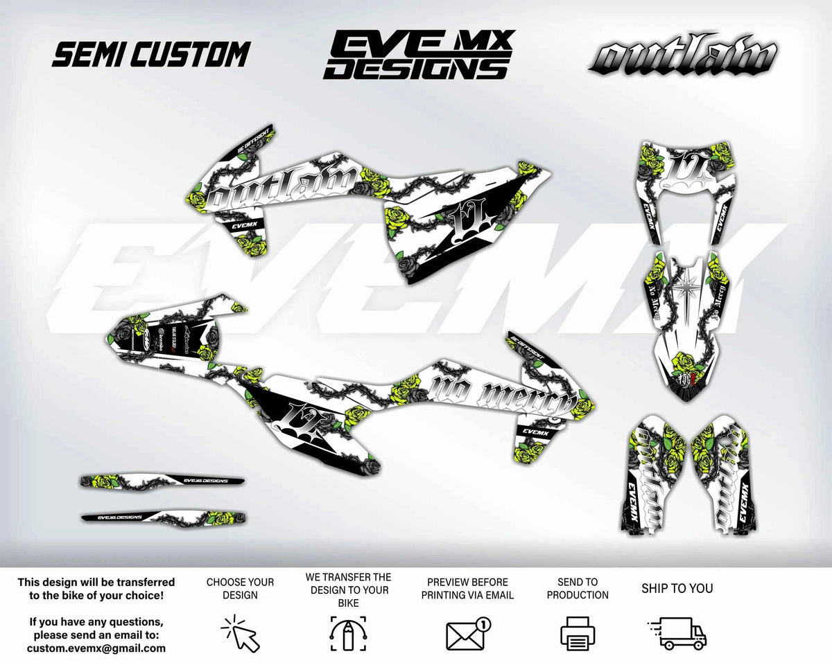OUTLAW graphics kit panel layout - yellow