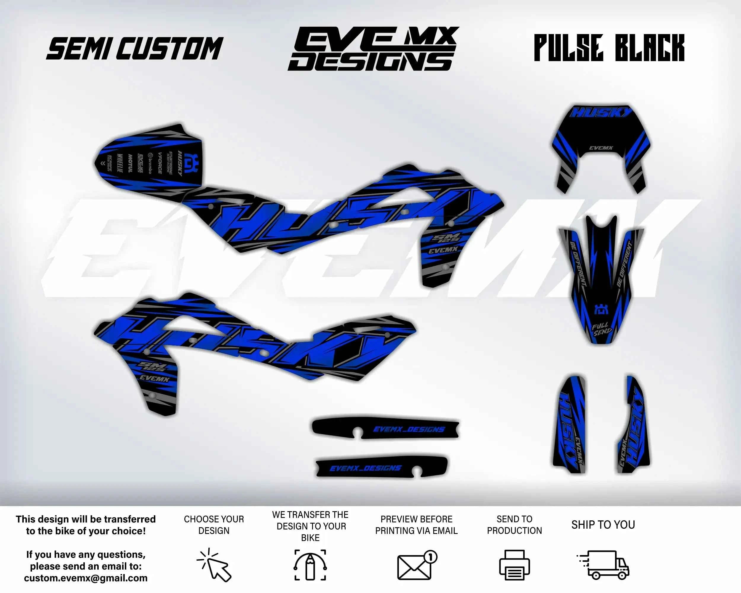 PULSE BLACK - Graphics kit