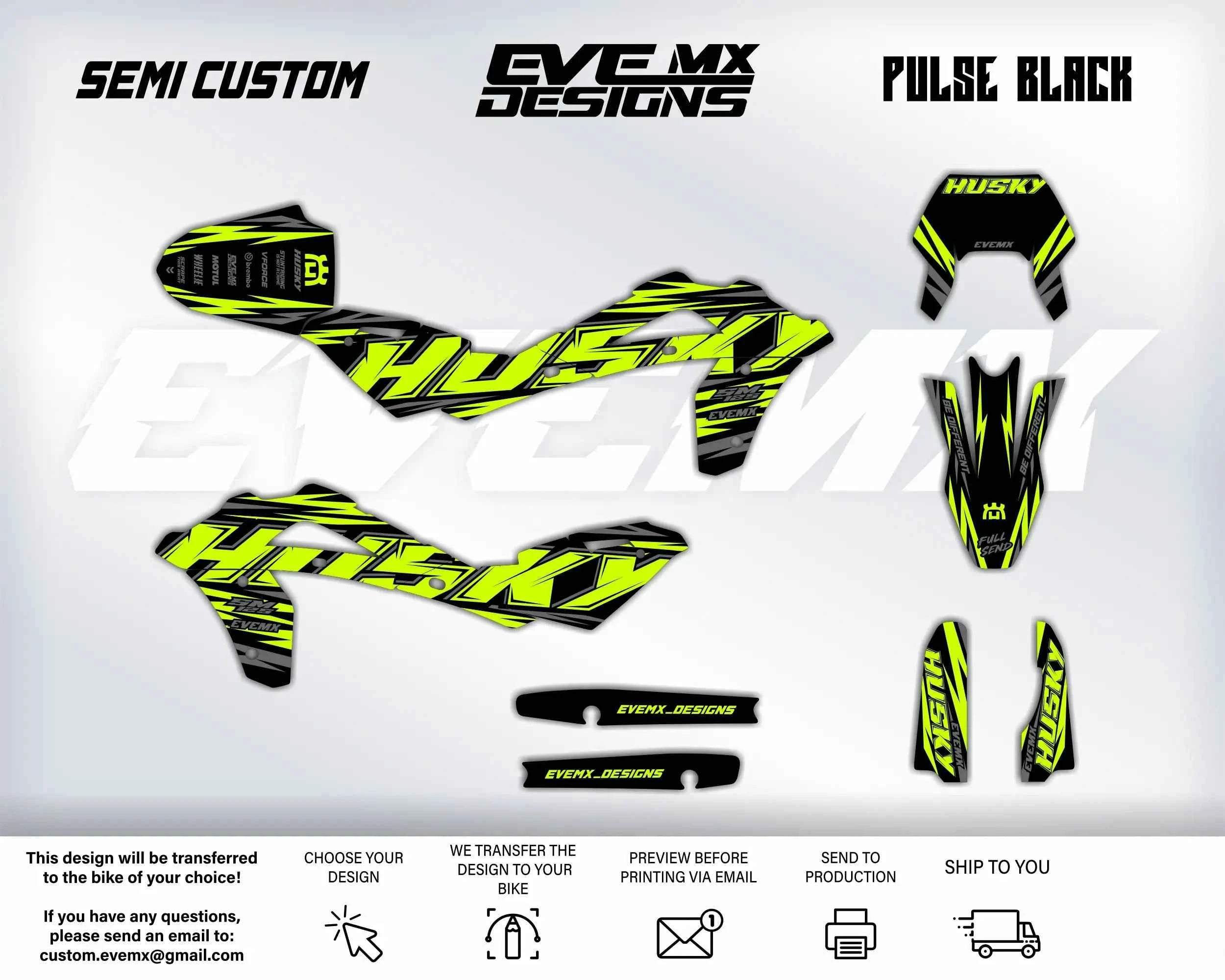 PULSE BLACK - Graphics kit