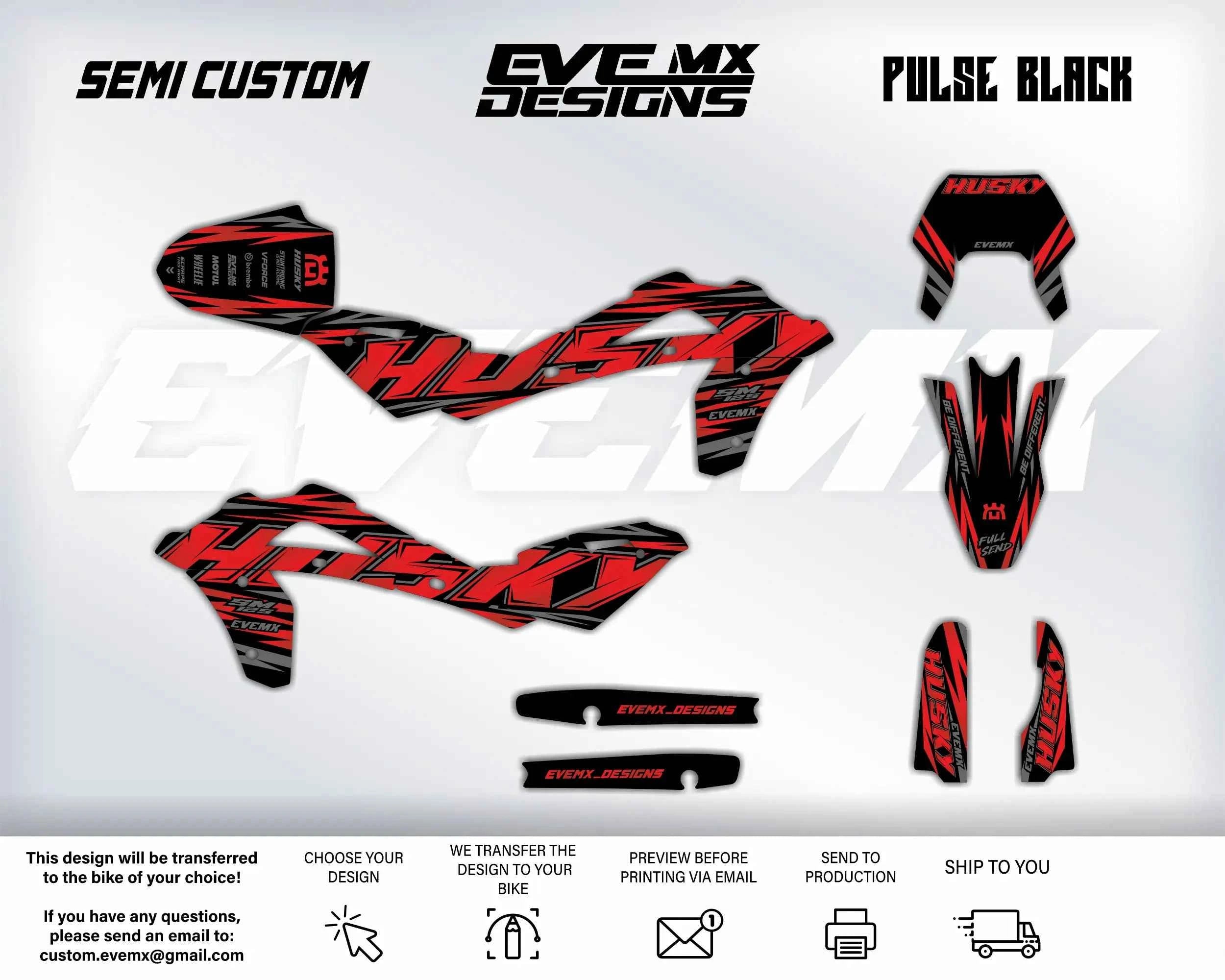 PULSE BLACK - Graphics kit