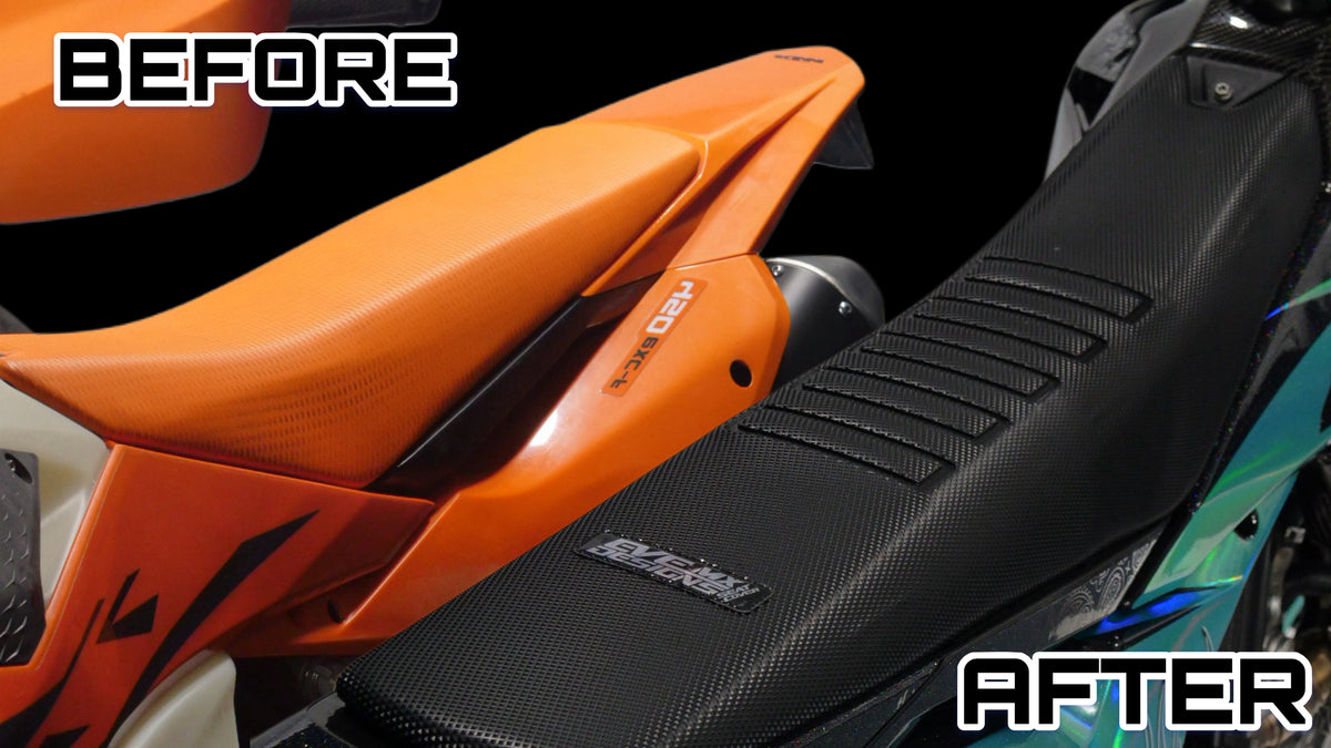 How_to_install_a_motorcycle_seat_cover_Evemx_Designs