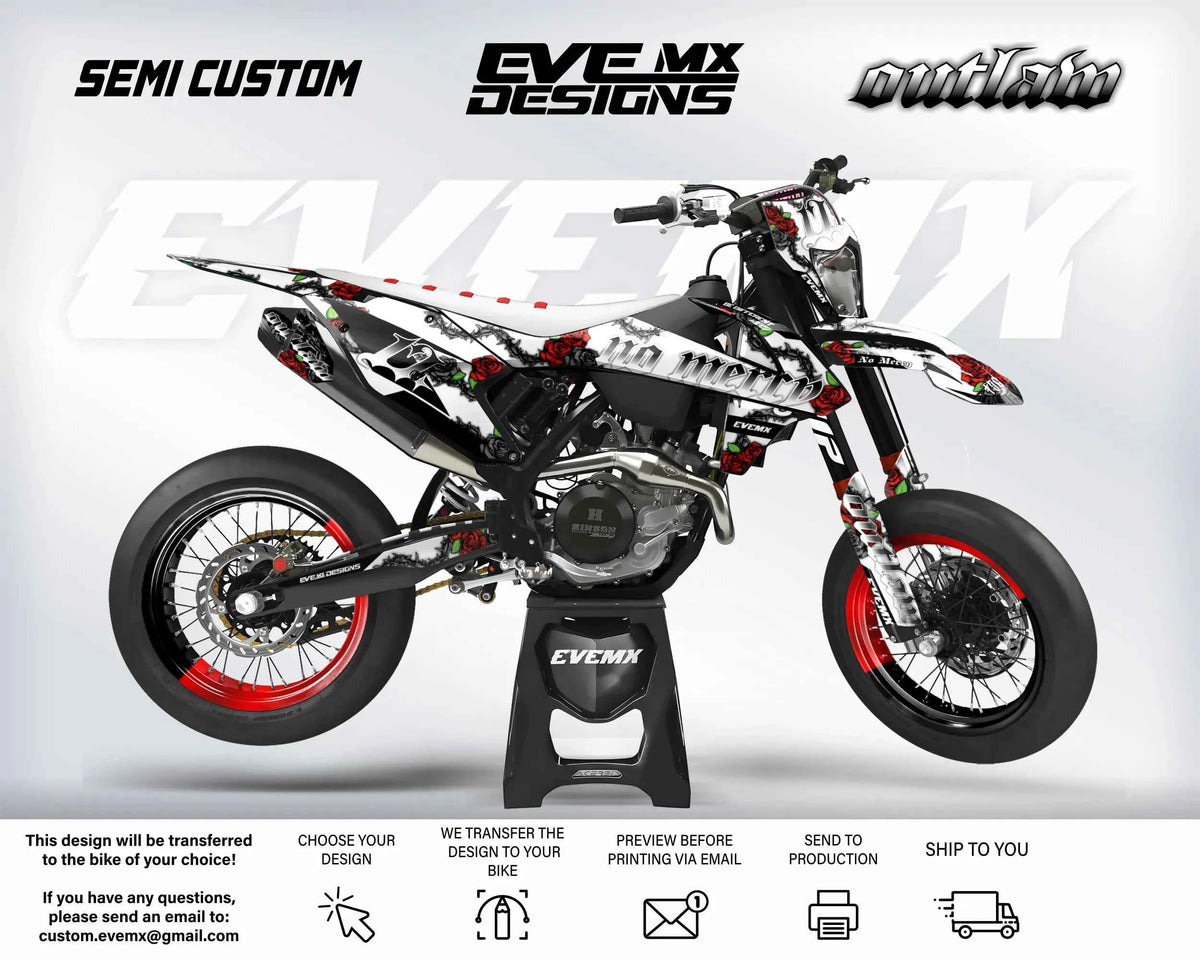 OUTLAW CHROME graphics kit - red colorway