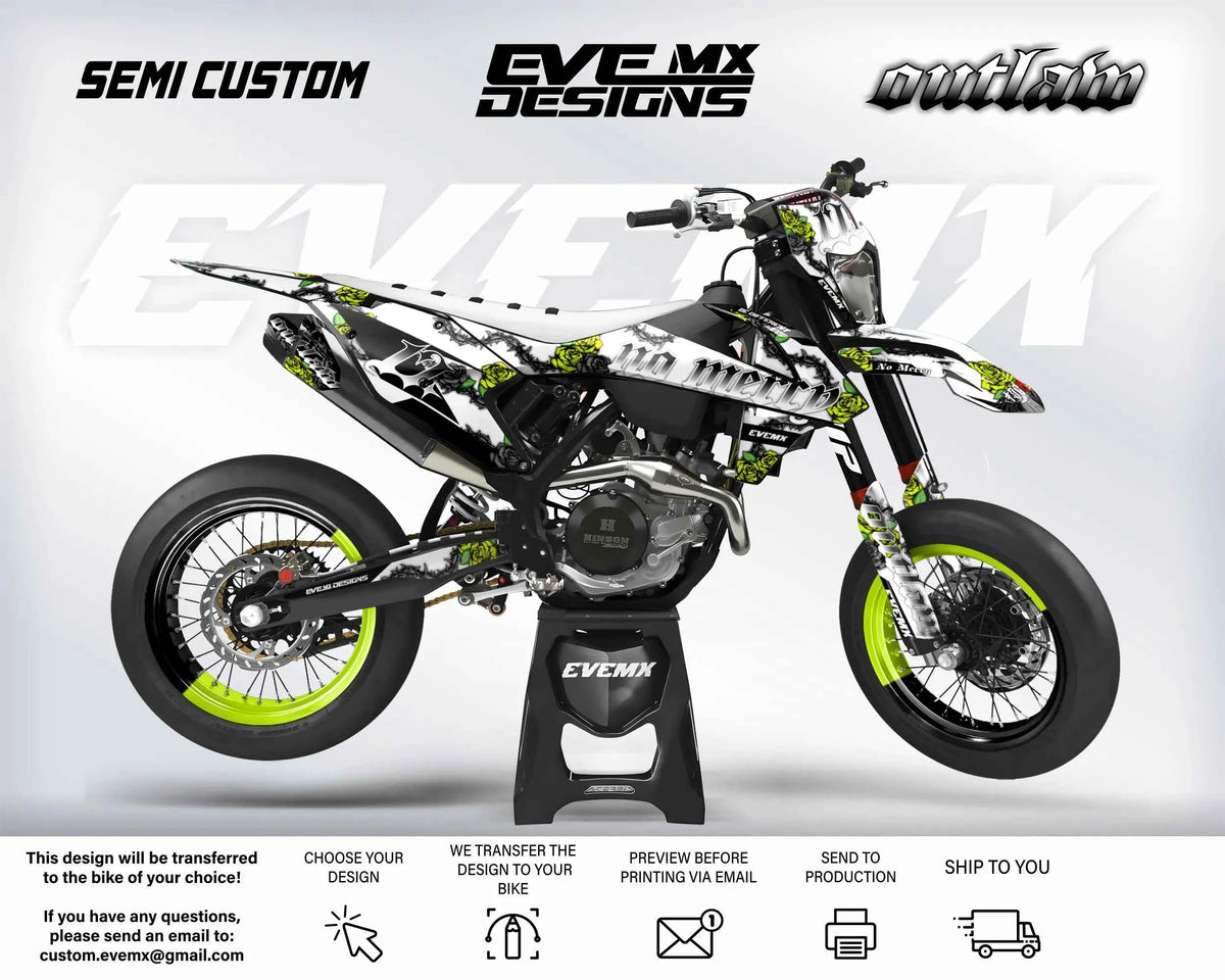 OUTLAW CHROME graphics kit - yellow colorway
